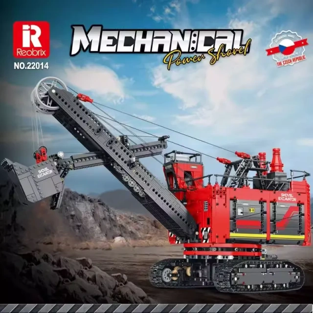 Reobrix Technic Car Front shovel rope excavator 3170 PCS block toys 22014