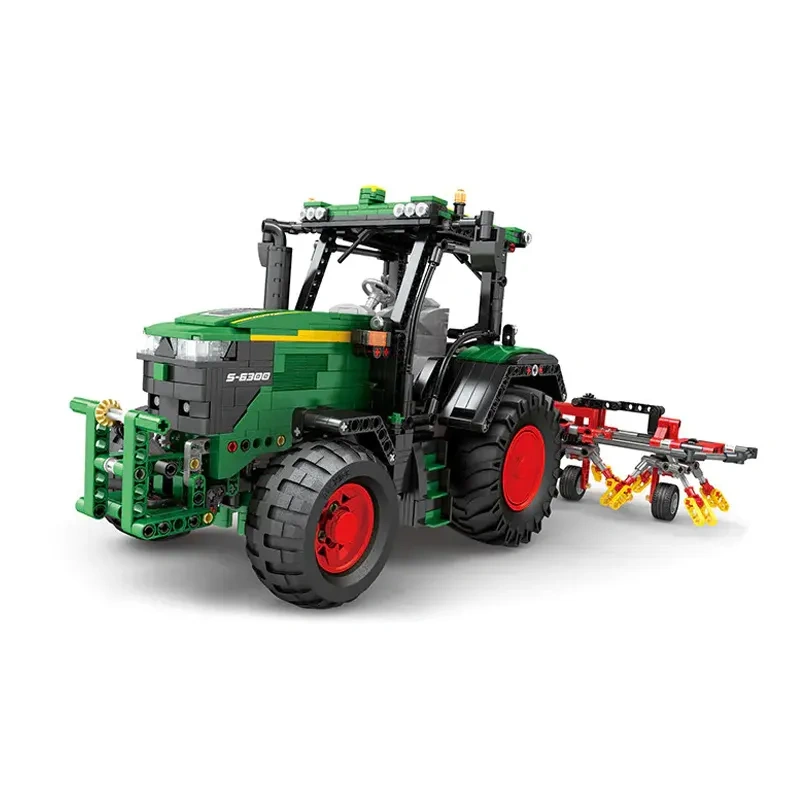 Reobrix Technic Car John Deere 6130 R Farm tractor 1828 PCS block toys 22015