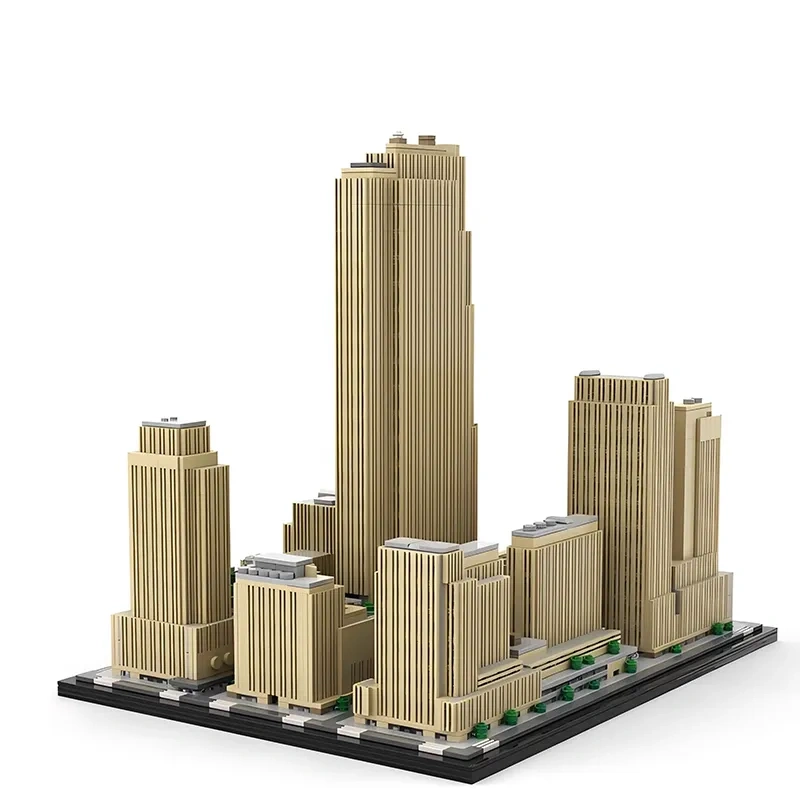 MOC Architecture Building Rockefeller Center 5999 PCS block toys 178781