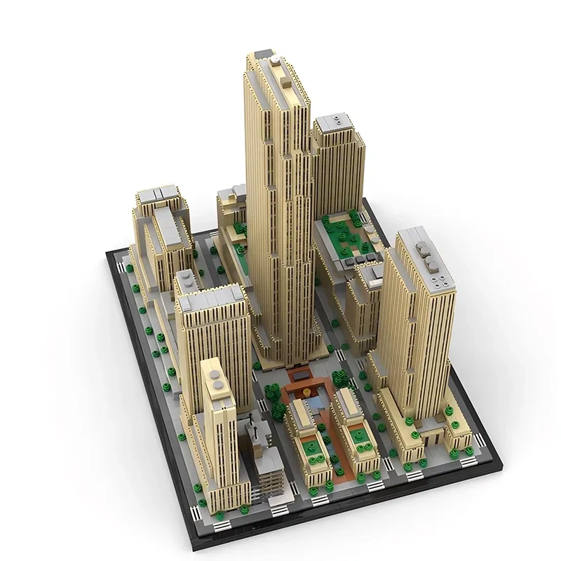 MOC Architecture Building Rockefeller Center 5999 PCS block toys 178781