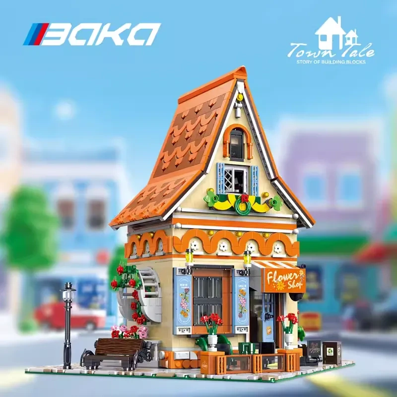 BaKa Creator Buildings Florist、Magic Flower Workshop 2445 PCS block toys 33206