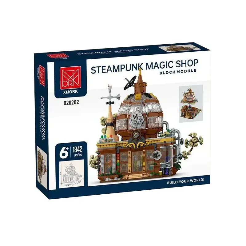 【Pre-sale】XMORK Creator Buildings Steampunk Magic Shop 1842 PCS block toys 020202