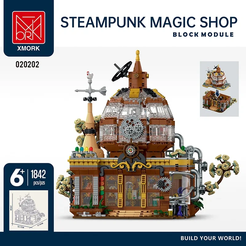 【Pre-sale】XMORK Creator Buildings Steampunk Magic Shop 1842 PCS block toys 020202