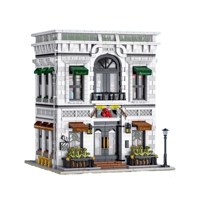 XMORK Creator Buildings Seafood Restaurant 'Flying Lobster' Modular 3846 PCS block toys 10203