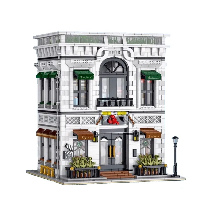 XMORK Creator Buildings Seafood Restaurant 'Flying Lobster' Modular 3846 PCS block toys 10203
