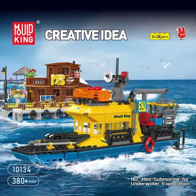 Mould King City Vehicl Mini undersea exploration vessel 380 PCS block toys 10134