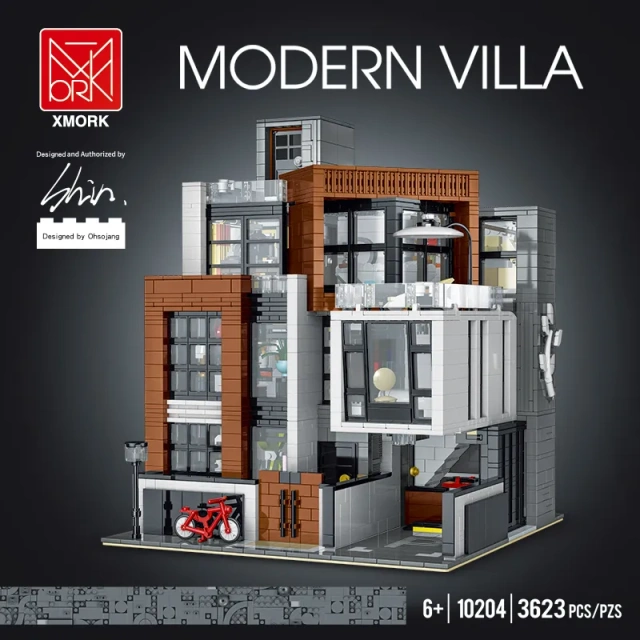 XMORK Creator Buildings 'CUBE' Villa modular 3433PSC block toys 10204