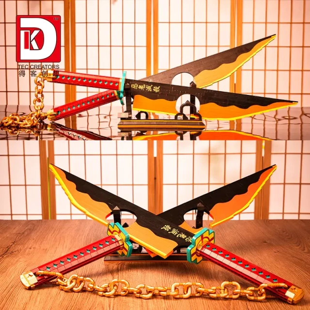 DK Creator Movie Demon Slayer Uzui Tengen Sun Blade 1478 PCS block toys 1507