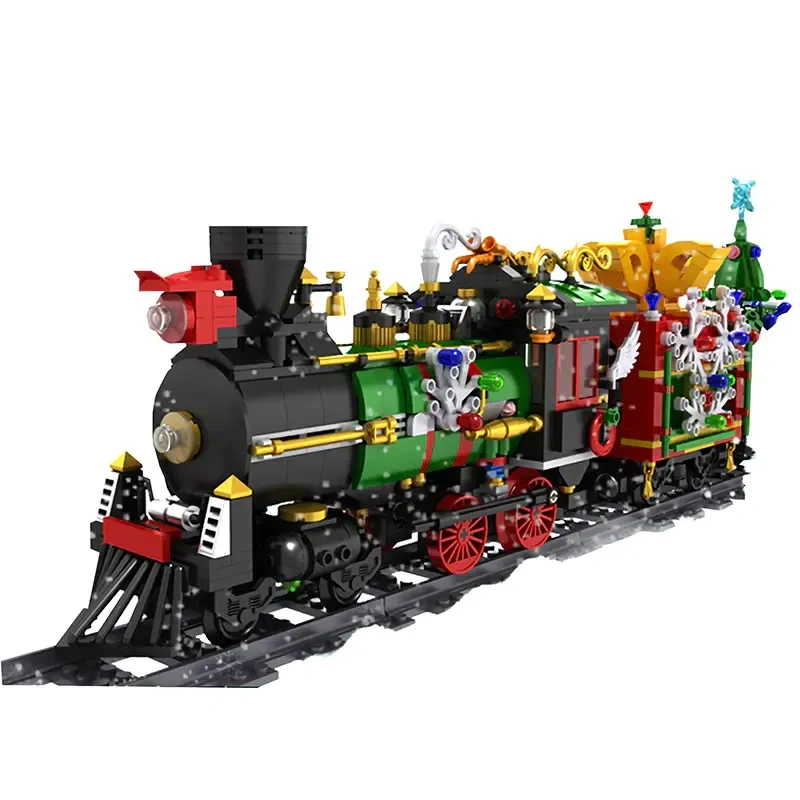 Mould King Technic Train Christmas train 1296 PCS block toys 12012S