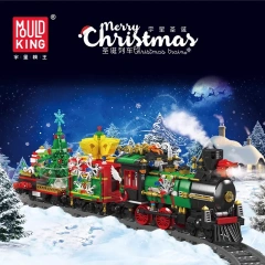 Mould King Technic Train Christmas train 1296 PCS block toys 12012S