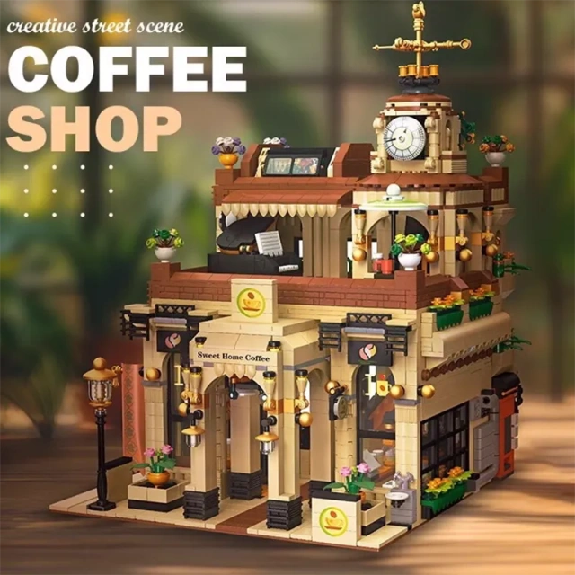 JIESTAR Creator Building Vintage Cafe 2987 PCS block toys 89120