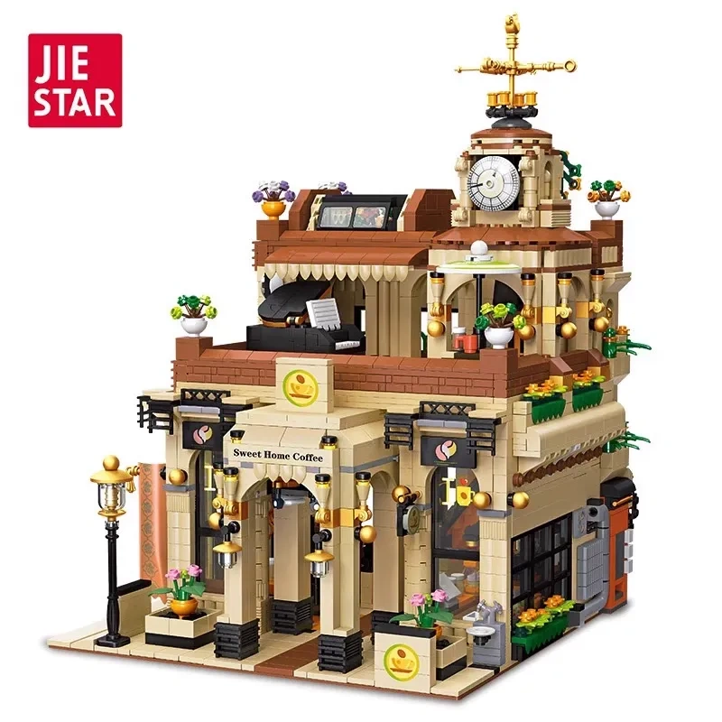 JIESTAR Creator Building Vintage Cafe 2987 PCS block toys 89120