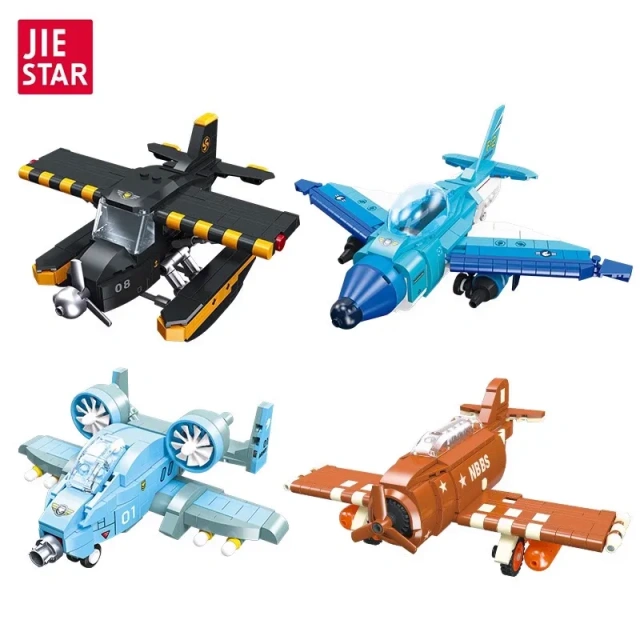 JIESTAR Military Vehicl Mini Plane 290±PCS block toys 58273/58274/58275/58276