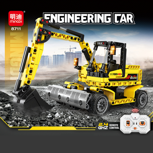 minGDi Technic Vehicl Car 1:24 Technology Remote Control Engineering Car block toys 8710/8711/8712