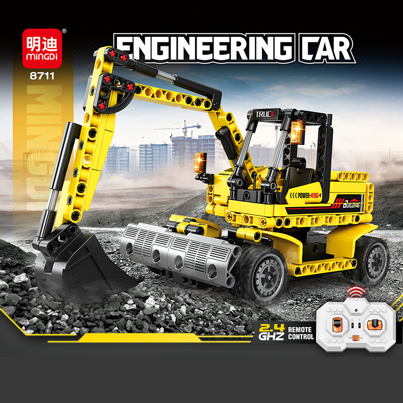 minGDi Technic Vehicl Car 1:24 Technology Remote Control Engineering Car block toys 8710/8711/8712