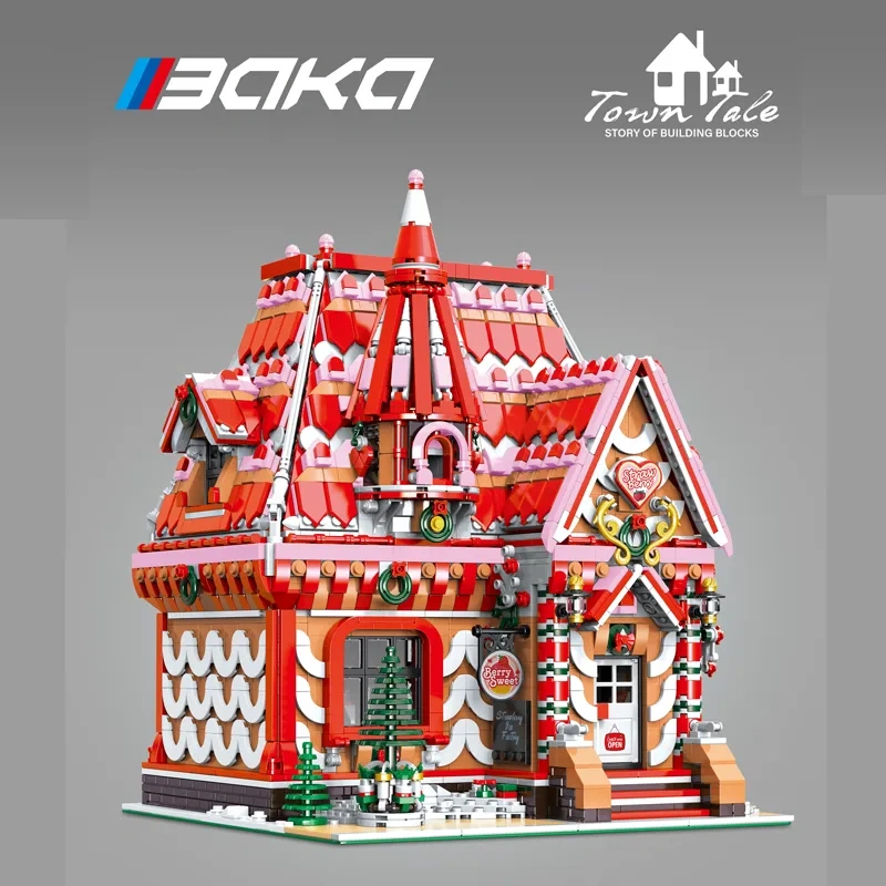 BaKa Creator Buildings Strawberry Ice Workshop 3945 PCS block toys 33204