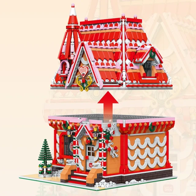 BaKa Creator Buildings Strawberry Ice Workshop 3945 PCS block toys 33204