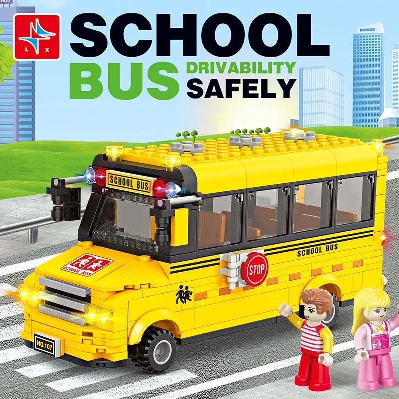 LX City Car Mini car 320 ±PCS block toys 104/105/106/107