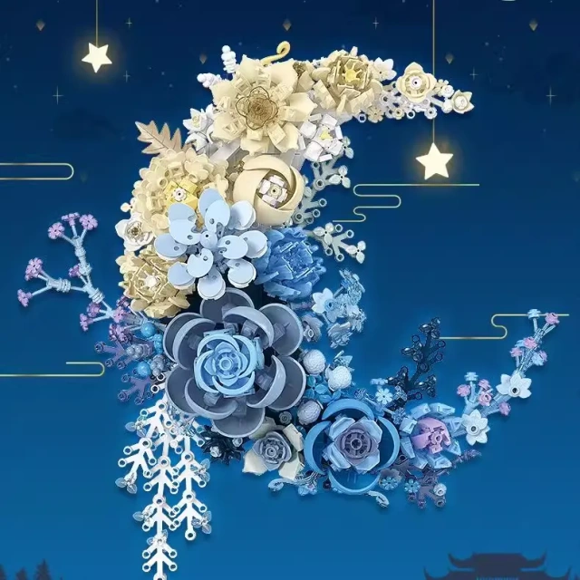 JIESTAR Creator Art and crafts Moon Flower 934 PCS block toys JJ9094