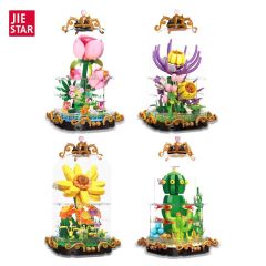 JIESTAR Creator Art and Craft Simulated potted flower 257~342 PCS block toys JJ9084~JJ9087