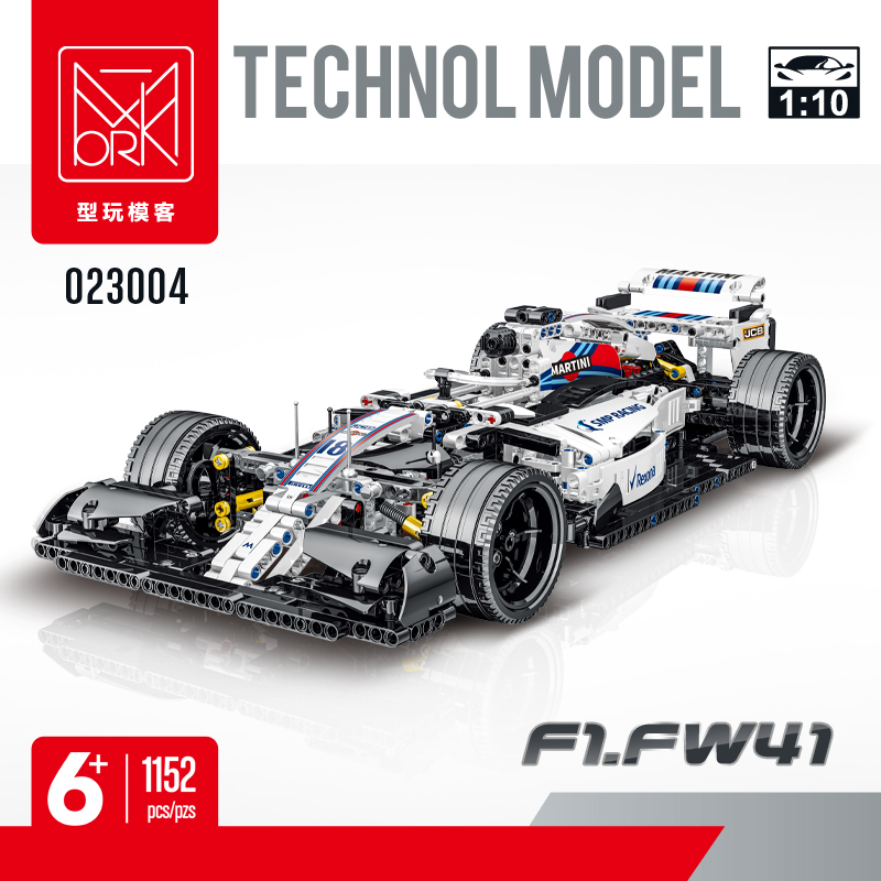 XMORK Technic Car White F1 car 1152 PCS block toys 023004