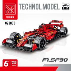 XMORK Technic Sports Car Red F1.SF90 Car 1072 PCS block toys 023005