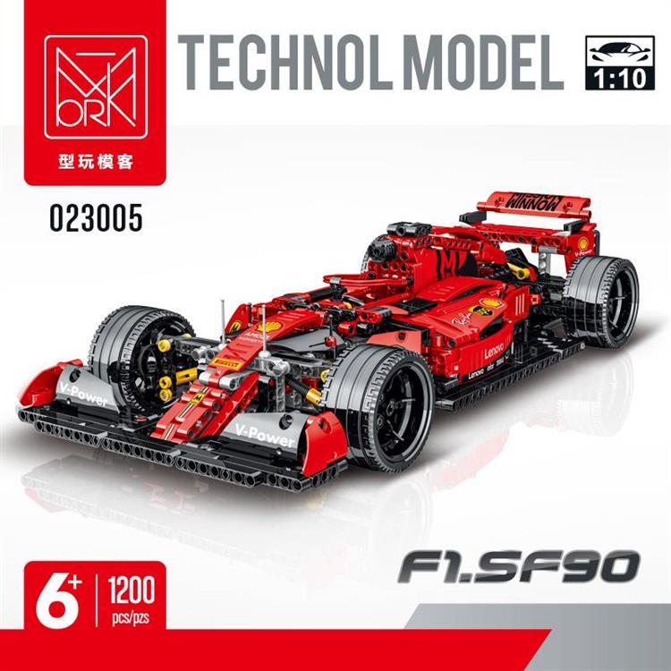 XMORK Technic Sports Car Red F1.SF90 Car 1072 PCS block toys 023005