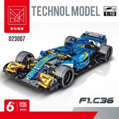XMORK Technic Car Blue F1.C36 Car 1135 PCS block toys 023007