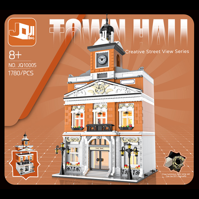 JIQING Creator Buildings Town Hall 1780 PCS Miniature block toys JQ10005