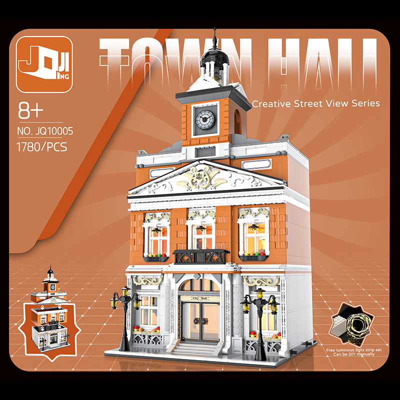 JIQING Creator Buildings Town Hall 1780 PCS Miniature block toys JQ10005
