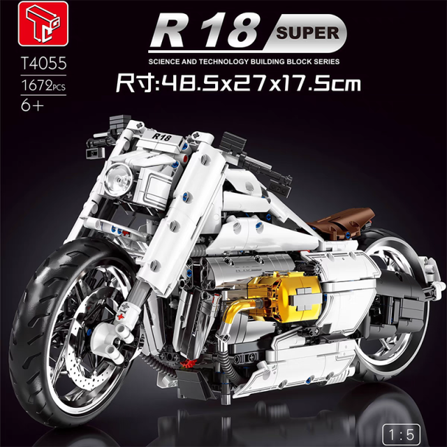 TAIGAOLE Technic Car R 18 Motorcycle 1672 PCS block toys T4055