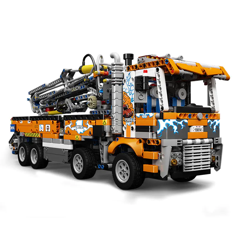 Mould King Technic Car Pneumatic Concrete Pump Truck 2106 PCS block toys 19014