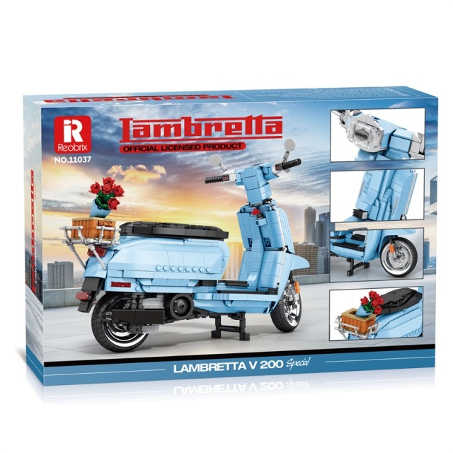 Reobrix Creator Car Lambretta V200 Motorcycle 1169 PCS block toys 11036/11037