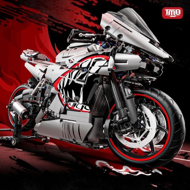 TMQ Creator Car 1:5 Yamaha R6 Shark livery 2128 PCS block toys X6601
