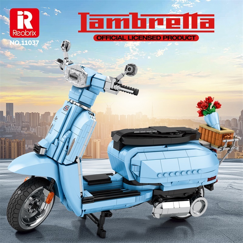 Reobrix Creator Car Lambretta V200 Motorcycle 1169 PCS block toys 11036/11037