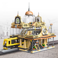 JIESTAR Creator Buildings European Style Railway Station 1945 PCS block toys 89136