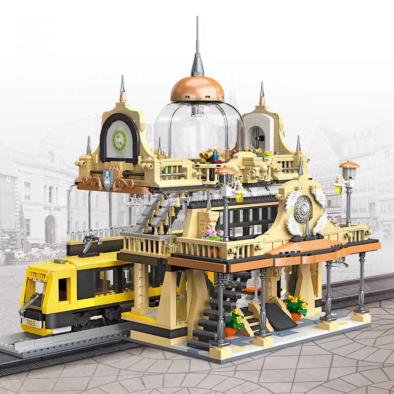 JIESTAR Creator Buildings European Style Railway Station 1945 PCS block toys 89136