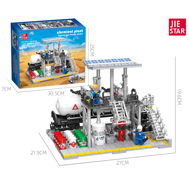 JIESTAR City Building Chemical Plant 700+ PCS block toys JJ9014/JJ9015/JJ9016