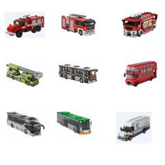 Xbert City Car Urban Public Service Series 400-2000PCS block toys 66021-66061