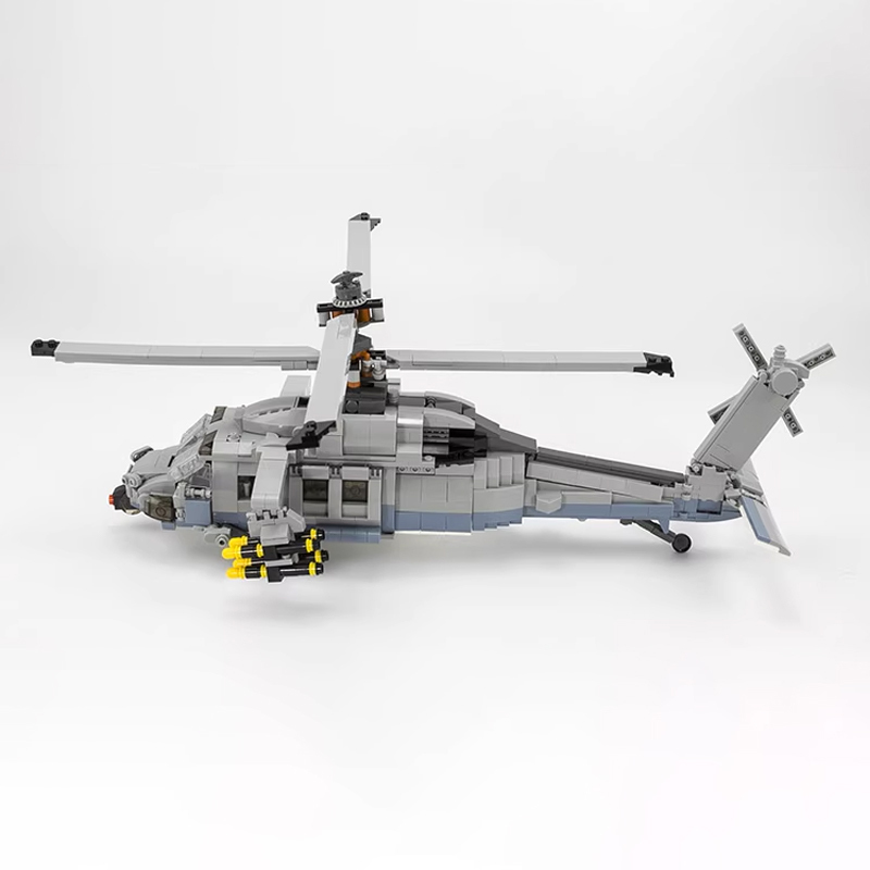 JIESTAR Military Vehicl Shipborne Helicopter 1264 PCS block toys 61047