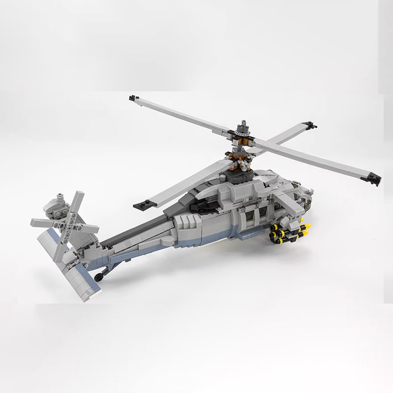 JIESTAR Military Vehicl Shipborne Helicopter 1264 PCS block toys 61047