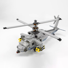 JIESTAR Military Vehicl Shipborne Helicopter 1264 PCS block toys 61047
