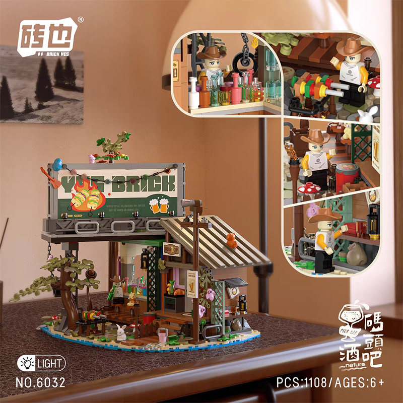 BRICK YES City Building Pier Bar 1108PCS Mini block toys 6032