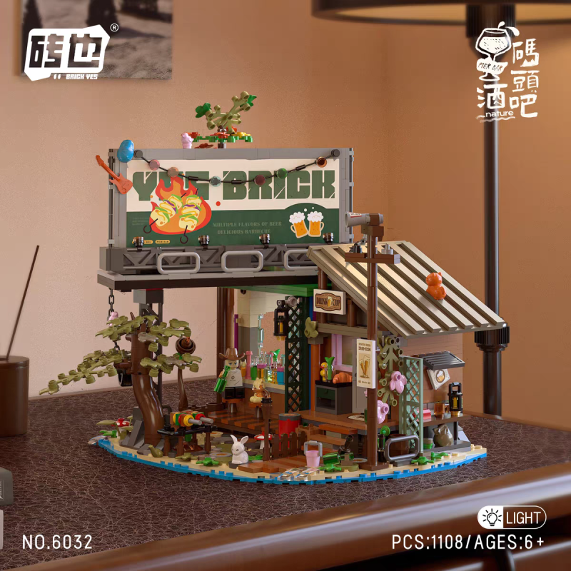BRICK YES City Building Pier Bar 1108PCS Mini block toys 6032