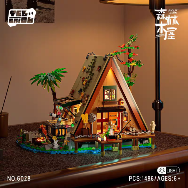 BRICK YES City Building Forest Cabin 1486PCS Mini block toys 6028