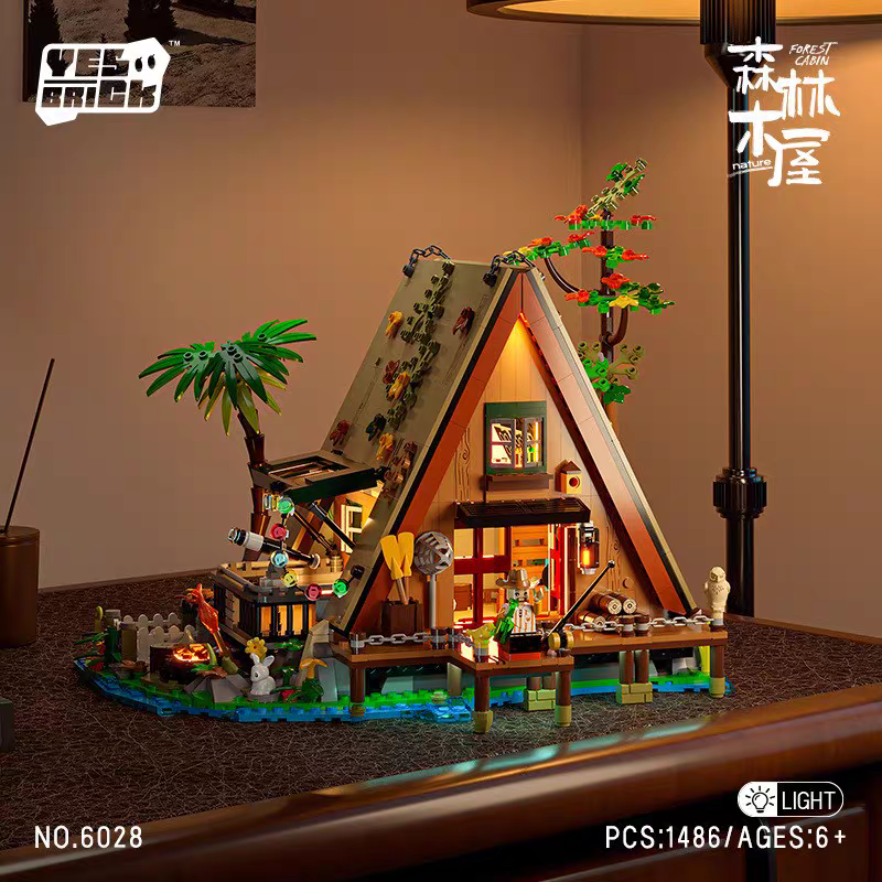 BRICK YES City Building Forest Cabin 1486PCS Mini block toys 6028