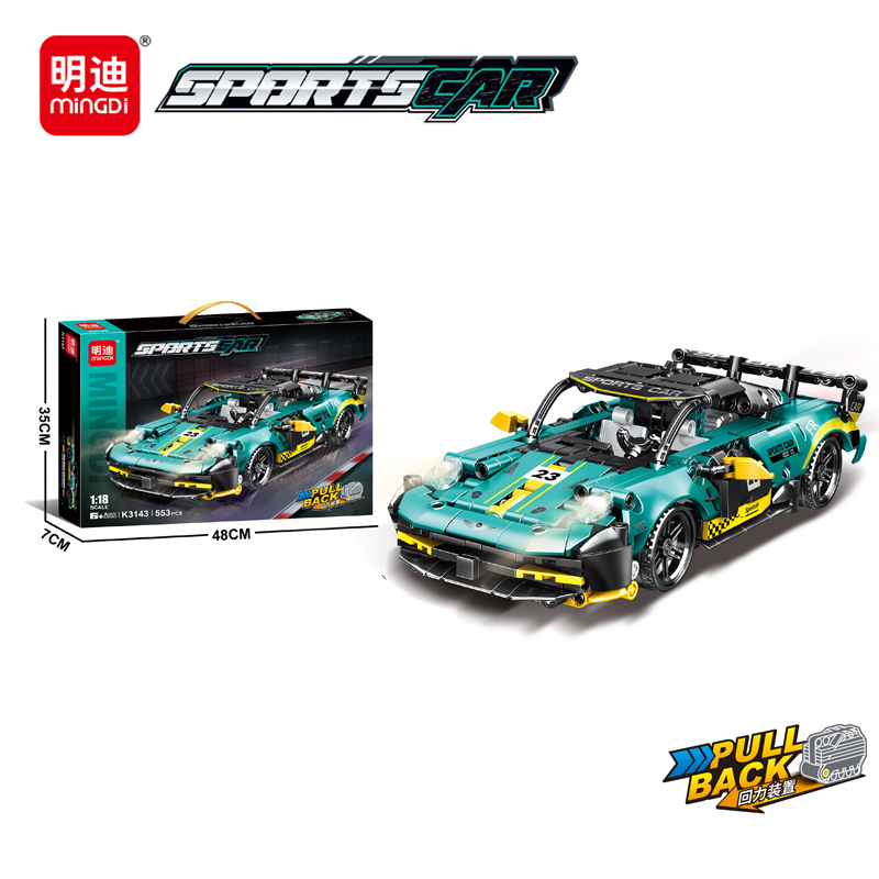 minGDi Creator Car Pull-back Race Car block toys K3143-K3146