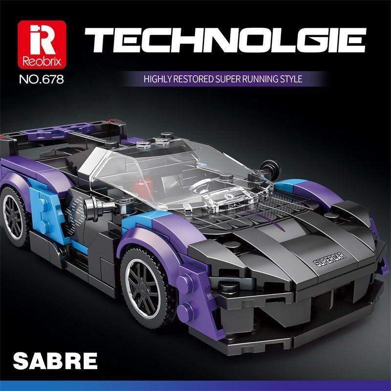 Reobrix City Car Mini Sportscar Series 200-400PCS block toys 672-822