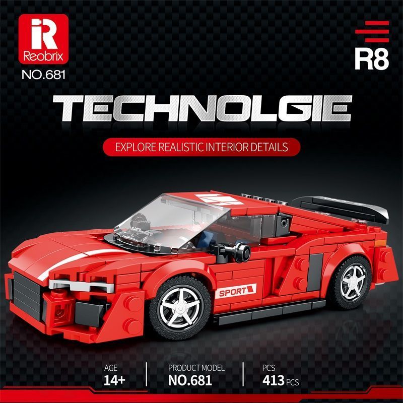 Reobrix City Car Mini Sportscar Series 200-400PCS block toys 672-822