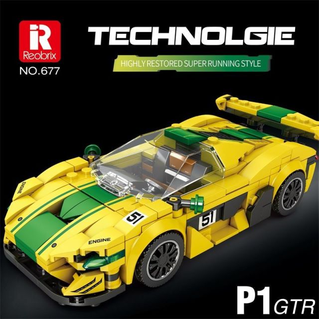 Reobrix City Car Mini Sportscar Series 200-400PCS block toys 672-822